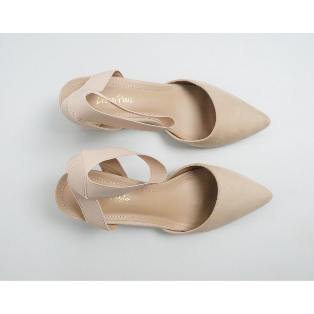 Dream Pairs Chunky Heels, Ankle Straps, Nude - Picture 4 of 7